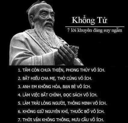 KHỔNG TỬ NÓI TÂM CHƯA TỐT PHONG THỦY VÔ ÍCH